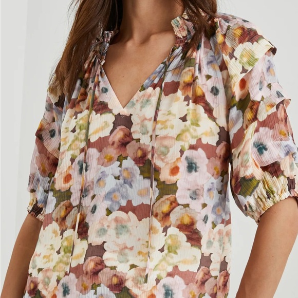 Rails Multicolor Floral Ruffle Blouse - Picture 2 of 7
